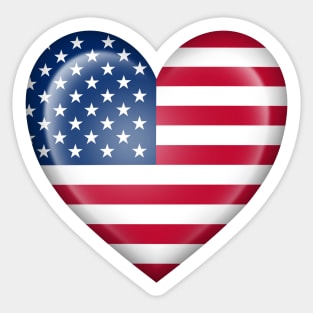 American Heart Flag Sticker